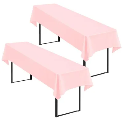 Obrázok produktu pre Obrusy na stôl, 2 kusy, ružové, 250 x 100 cm, polyester