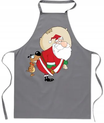 Produktbild von HaftNadruk Weihnachtliche Schürze Lustiger Nikolaus Geschenk