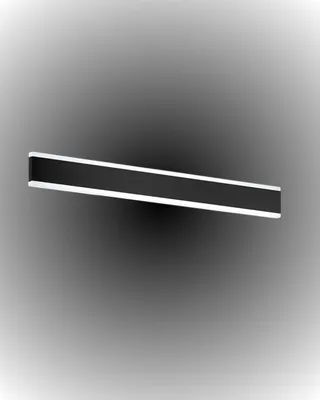 Produktbild von Schwarze LED-Wandleuchte aus Aluminium, 24 W, 1920 lm, mit integriertem Farbtemperaturwähler und satiniertem Diffusor - Perenz