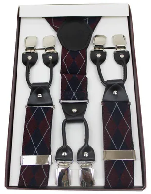Immagine prodotto di Bretelle Banned - Bretelle Rockabilly Plaid Burgundy