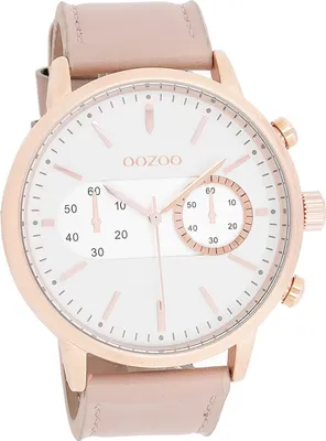 Produktbild von Oozoo Leder Damen Uhr Analog Quarzuhr Armband rosa Timepieces D2UOC9056A
