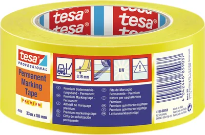 Produktbild von Tesa - Bodenmarkierungsflex 04169 50 mmx33m Gelb | Blase A 1 Roll 6 Stück