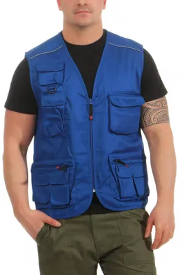 Produktbild von Mivaro Herren Sommer Outdoor Weste - Arbeitsweste mit Reißverschluss, viele Taschen, Drytech Futter, atmungsaktiv und leicht, Regular Fit, Größen S bis 5XL