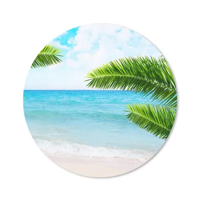 Produktbild von MuchoWow® Mauspad Mousepad Tropisch - Palme - Strand 30x30 cm - Mousepads - Maus Mat - Pad - Mausunterlage - Tischunterlage - Schreibtischmatten