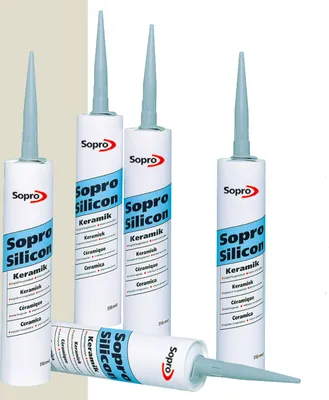 Produktbild von Sopro Silikon Keramik Fugen Fliesen 310ml Abdichtung Farbe silbergrau 1 Stück