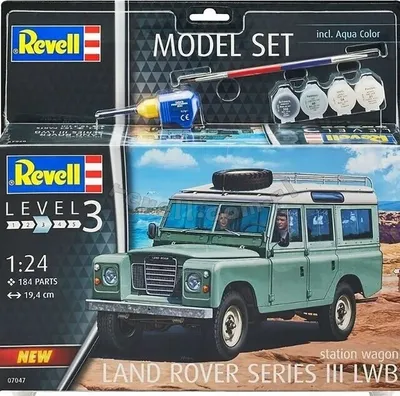 Productafbeelding van Revell Land Rover III, model van een offroad-auto, modelbouwsset, 1:24, Land Rover III, geschikt voor elk geslacht, 105 onderdelen
