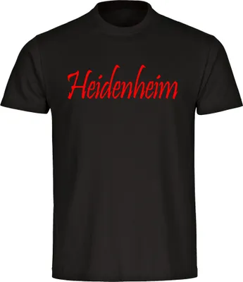 Produktbild von multifanshop Kinder T-Shirt - Heidenheim - Schriftzug, schwarz, Größe 128