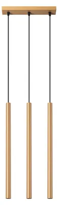 Produktbild von Hängelampe Metall G9 H: max. 115 cm in Gold 3-flammig länglich Modern Hängeleuchte