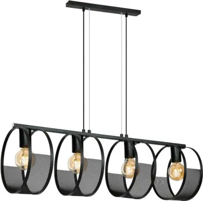 Immagine prodotto di Moderna lampada a sospensione nera Hydra 2753/Z-B-4 con 4 punti luce Regolabile in altezza E27 IP 20 Metallo