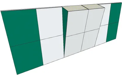 Produktbild von Sport-Thieme Boulderwand-Bausatz "Indoor Basic", Höhe 2,98 m, 744 cm, Mit Überhang
