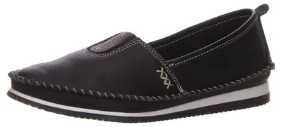 Produktbild von Andrea Conti Damen Slipper Mokassins Leder 1887801, Größe:42 EU, Farbe:Schwarz
