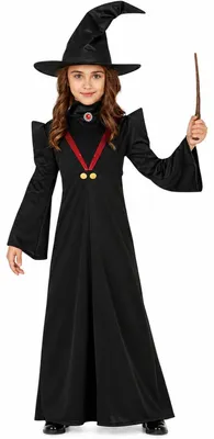 Produktbild von "Obermagierin" Kostüm für Mädchen | Hut und Kleid Größe: 5-6 Jahre