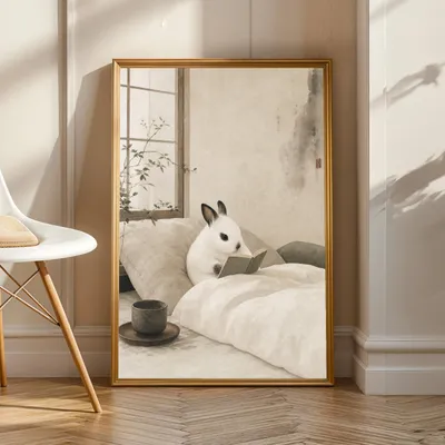 Hotot-Zwergkaninchen, Kaninchenposter, Produktansicht 1