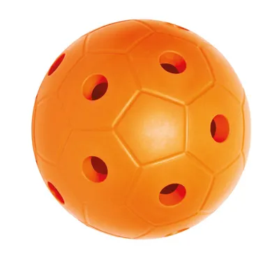 Produktbild von Spordas Lochball mit Glöckchen, 23cmØ - orange