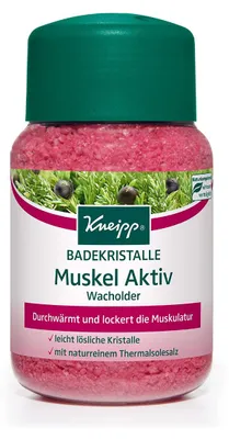 Zdjęcie produktu dla Kryształy do kąpieli Muscle Active Juniper Rozgrzewa i relaksuje 500g