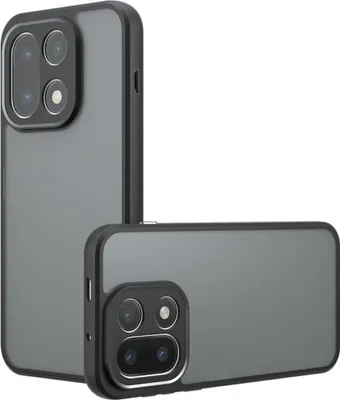 Produktbild von Hybrid Hülle für OnePlus 15 mit Frosted Design Kameraschutz TPU Cover Schwarz