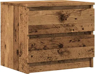 Obrázek produktu pro vidaXL Noční stolek vzhled starého dřeva 50x40x43,5 cm materiál na bázi dřeva