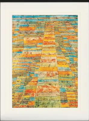 Produktbild von Paul Klee Gerahmtes Bild Mit Edlem Passepartout | Wand-Bilder | Im Bilderrahmen - Hauptweg Und Nebenwege, 1929 (80 x 60 cm)