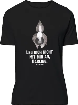 Produktbild von Mr. & Mrs. Panda Größe M T-Shirt Stinktier Angriff - Schwarz - Geschenk, Tshirt, Raubtier, Herren, wütend, Drohung, Shirt, Skunk, Wildtier, mit Spruch