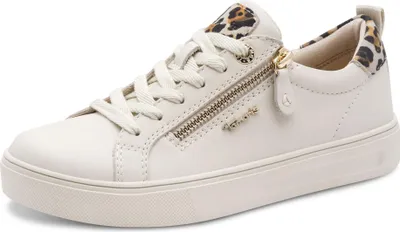Produktbild von Tamaris Comfort Damen Court Sneaker mit Leder und Reißverschluss 8-83707-42, Größe:37 EU, Farbe:Beige