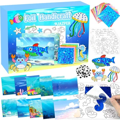 Immagine prodotto di Attività artistiche e creative: divertimento con le pellicole per bambini, attività fai-da-te, giocattoli da viaggio, kit creativi, scatole per attività manuali, regalo per bambine e bambini dai colori vivaci