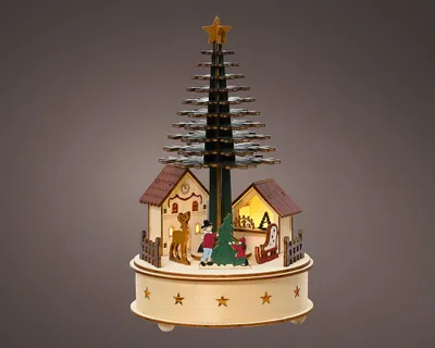 Image de Maison Microled Noël Scène Animée Lumineuse Musicale - Lumineo