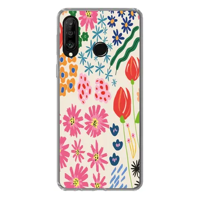 Produktbild von MuchoWow® Handyhülle Schutzhülle Hülle für Huawei P30 Lite Blumen - Gestaltung - Tulpe Silikon Softcase Handy Hülle - Handyhülle