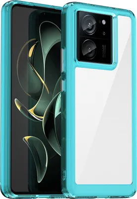 Produktbild von Schutzhülle für Xiaomi 13T / 13T Pro / Redmi K60 Ultra Klar Rückseite Stoßfeste TPU Silikon Bumper Hülle Hellblau