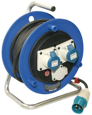 Immagine prodotto di Avvolgicavo elettrico industriale a 3 prese e cavo da 30 metri 3x2.5 mm 4001