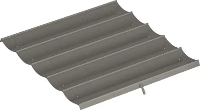 Immagine prodotto di Tetto di Ricambio per Gazebo 3x3 m con 10 Fori di Drenaggio in Poliestere Grigio Chiaro