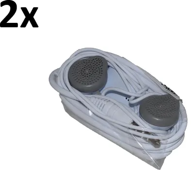 Produktbild von 2x Kopfhörer für Original Samsung Galaxy S4 / S4 mini / S4 Active weiß In-Ear earphone Headset Ohrhörer 3,5mm Stereo Sound 61 + Emiro Pad