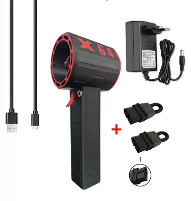 Image de Souffleur turbo - Mini souffleur - Souffleur d'air - Souffleur de feuilles - Moteur sans balais de 64 mm - Batterie de 8000 mAh