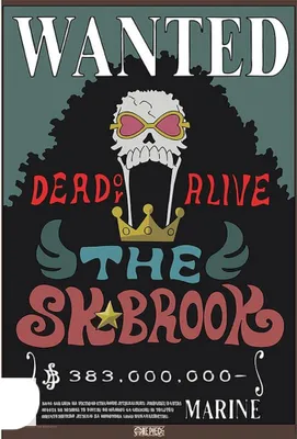 Produktbild von Gb Eye One Piece Wanted Brook Plakat Mehrfarbig  Mehrfarbig One Size