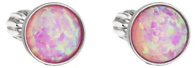 Produktbild von Silver earrings with pink synthetic opal 11001.3 pink