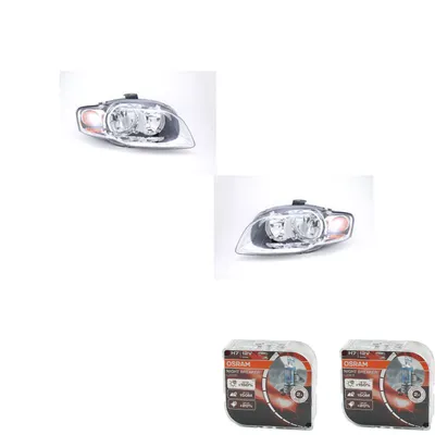 Immagine prodotto di Fari anteriori + lampadine Osram Night Breaker Laser, compatibili con Audi A4 8E, modello dal 2004 al 2008, set per lato sinistro e destro, codici 8E0941003AJ e 8E0941004AJ