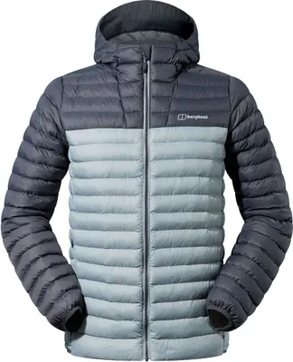 Vaskye Jacke von Berghaus in Grau und Dunkelgrau; isolierende Herrenjacke mit Kapuze.