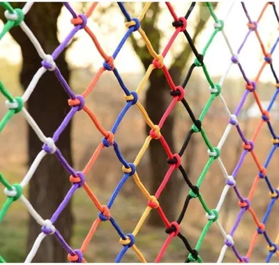 Productafbeelding van Veiligheidsnet Balkon - Beschermnet Kinderen - Valbeveiliging Creëren - Gevlochten Nylon Touw - 5 cm Maaswijdte - Netkleur