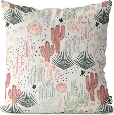 Produktbild von VOID Kakteen Blumen Wüste Comic Kissenbezug Kissenhülle sofa couch wohnzimmer dekoration wasserfest Outdoor Garten Kissen bezug deko