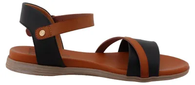 Produktbild von Mustang Damen Sandale Knöchelriemen flach Schnalle 26M0812002, Größe:37 EU, Farbe:Schwarz