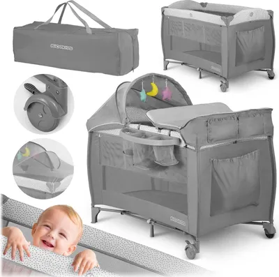 Produktbild von Reisebett 125x65x78 cm RK-242 Grau