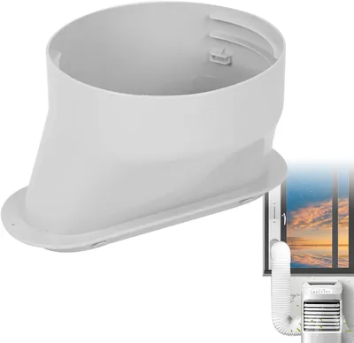 Produktbild von Rechteckiger Rohrverbinder - Ø 150 mm - Platte für Abluftschlauch mit 15 cm Durchmesser - Anschluss für Klimaanlagen-Abluftschlauch