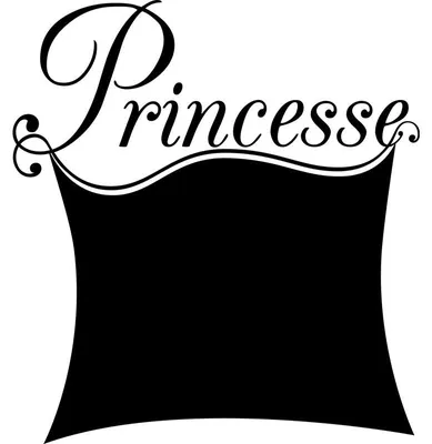 Productafbeelding van Krijtverf-stickers – afwasbare, zelfklevende wandstickers – prinsessenmotief – 40 x 35 cm
