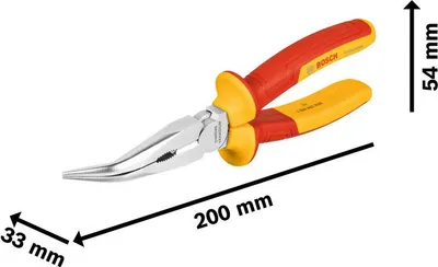 Produktbild von VDE-Spitzzange gebogen, 40°, 200 mm