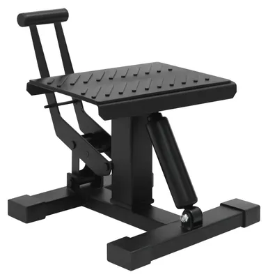 Obrázek produktu pro Zvedací plošina pro motokrosové motocykly – nůžkový zvedák – nosnost 200 kg – výškově nastavitelná v rozmezí 25–34,2 cm – ocelový rám pro vysoké zatížení – do garáže a dílny – černá