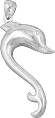 Produktbild von Anhänger Silberanhänger großer Delfin glänzend 925 Silber Damen