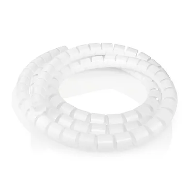 Zdjęcie produktu dla System prowadzenia kabli Nedis - tuleja spiralna - 1 sztuka - maks. długość kabla Grubość kabla: 28 mm - PE - Biały