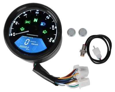 Productafbeelding van Motorfiets LCD-meter: kilometerteller, toerenteller, snelheidsmeter, multifunctioneel, olie-indicator, DC 12V