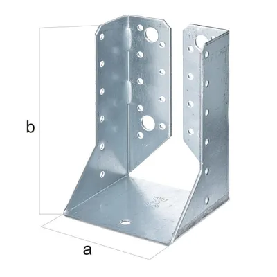 Zdjęcie produktu dla Alberts 837549 Stopka belkowa, typ B, zestaw dla rzemieślników, ocynkowana metodą Sendzimira, 140 x 180 mm, zestaw 20 sztuk