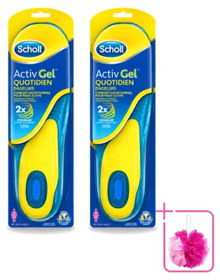 Productafbeelding van 2 x Scholl ActivGel Inlegzolen Everyday - Maat 35,5 - 40,5 - Voordeelverpakking - 2 stuks
