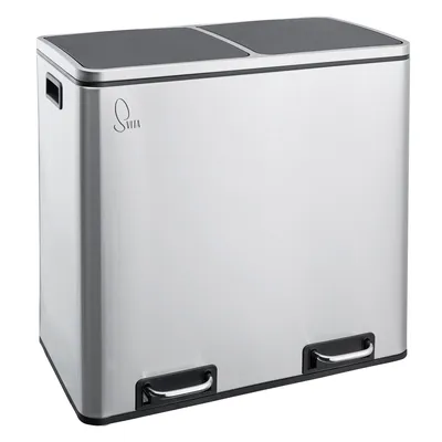 Produktbild von SVITA TM2X24 Mülleimer Mülltrennsystem 48L Abfalleimer Kücheneimer Edelstahl
